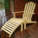 Drewniany leżak ogrodowy Air z podnóżkiem