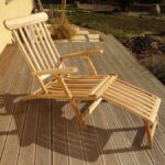 Drewniany leżak ogrodowy City – teak