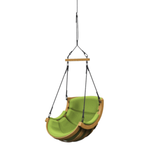 Huśtawka do ogrodu zielona, fotel wiszący ogrodowy