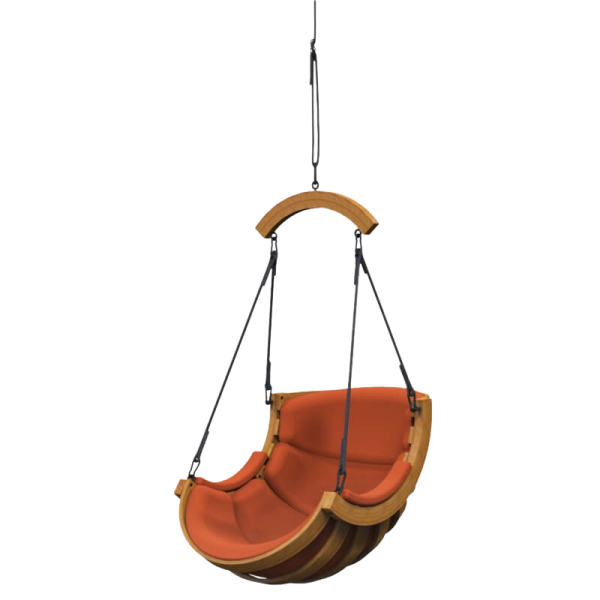 Wiszący fotel ogrodowy – terracotta