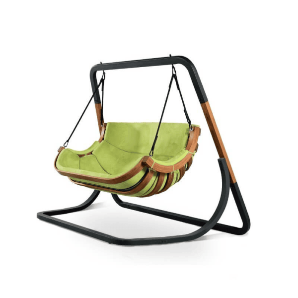 Double Hanging Chair with Frame – olive